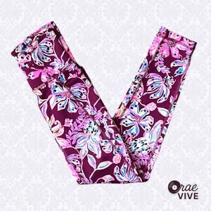 Lilly Pulitzer XXS South Beach Midi Leggings Amarena Cherry Tropical UPF 50+